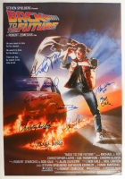 "Back to the Future" 27x40 Movie Poster Cast-Signed By (9) With Michael J. Fox, Claudia Wells, Christopher Lloyd, Thomas Wilson (ACOA) at PristineAuction.com
