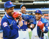Mike Tyson, Dwight Gooden & Darryl Strawberry Signed Mets 16x20 Photo (AIV) at PristineAuction.com