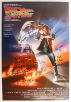 "Back to the Future" 27x40 Movie Poster Cast-Signed By (9) With Michael J. Fox, Claudia Wells, Christopher Lloyd, Thomas Wilson (ACOA) at PristineAuction.com