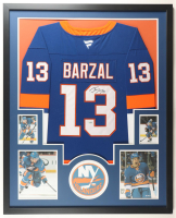 Mathew Barzal Signed Islanders Custom Framed Authentic Fanatics Jersey Display (Fanatics) at PristineAuction.com