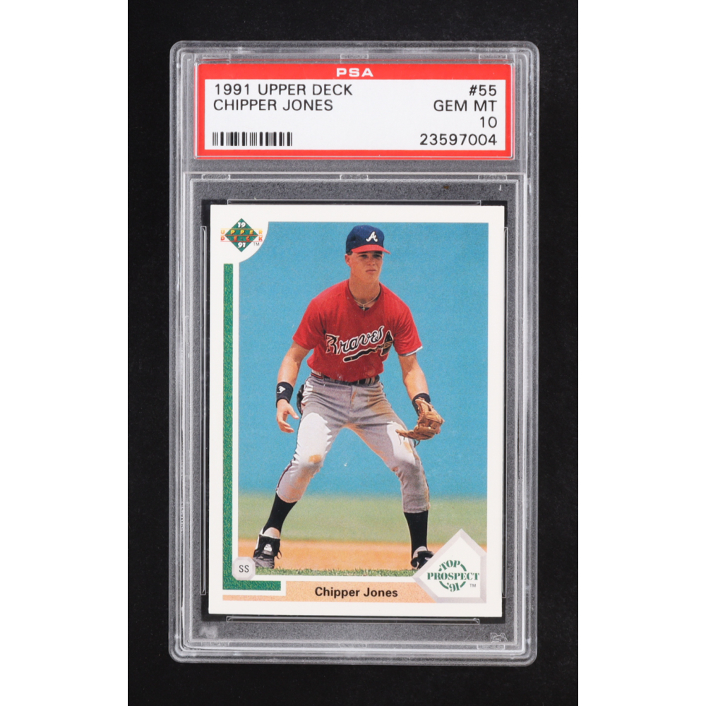 Chipper Jones 1991 Upper Deck #55 RC (PSA 10) at PristineAuction.com