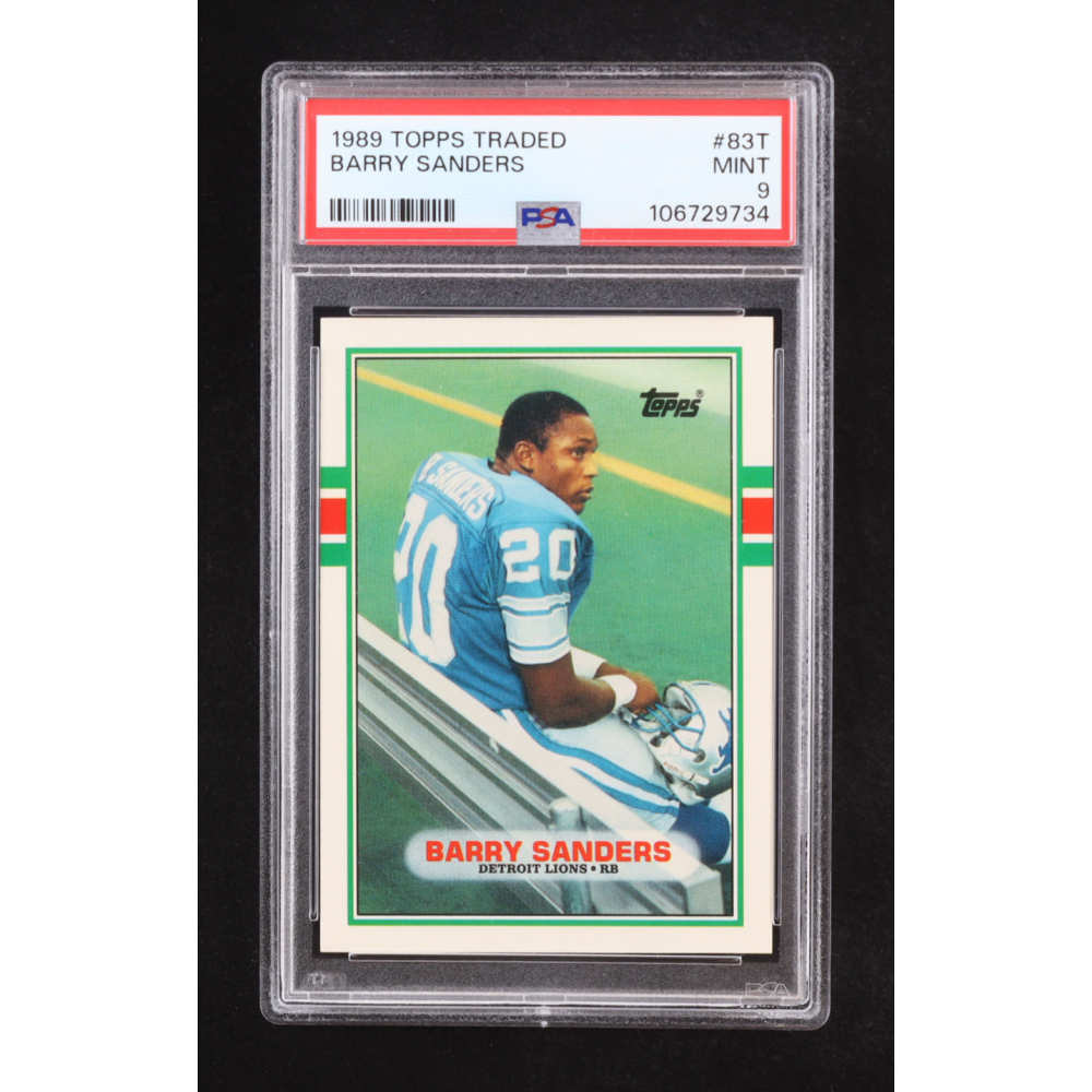 Barry Sanders 1989 Topps Traded #83T RC (PSA 9) at PristineAuction.com