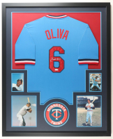 Tony Oliva Signed Twins Custom Framed Jersey Display (JSA) at PristineAuction.com