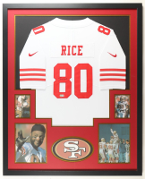 Jerry Rice Signed Custom Framed Nike Authentic Jersey Display (Beckett) at PristineAuction.com