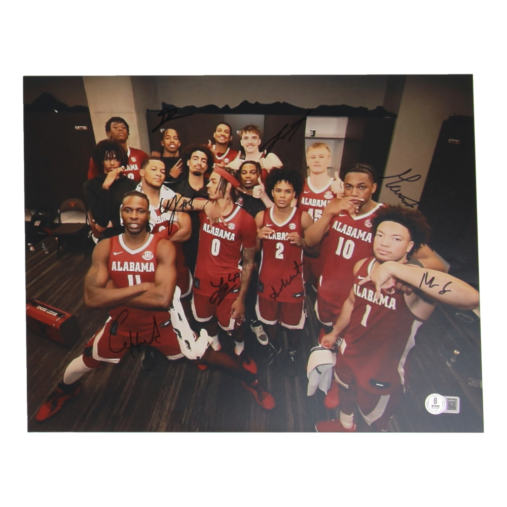 Alabama Crimson Tide 11x14 Photo Team-Signed By (8) with Mark Sears, Chris Youngblood, Grant Nelson, Lebaron Philon (Beckett) at PristineAuction.com