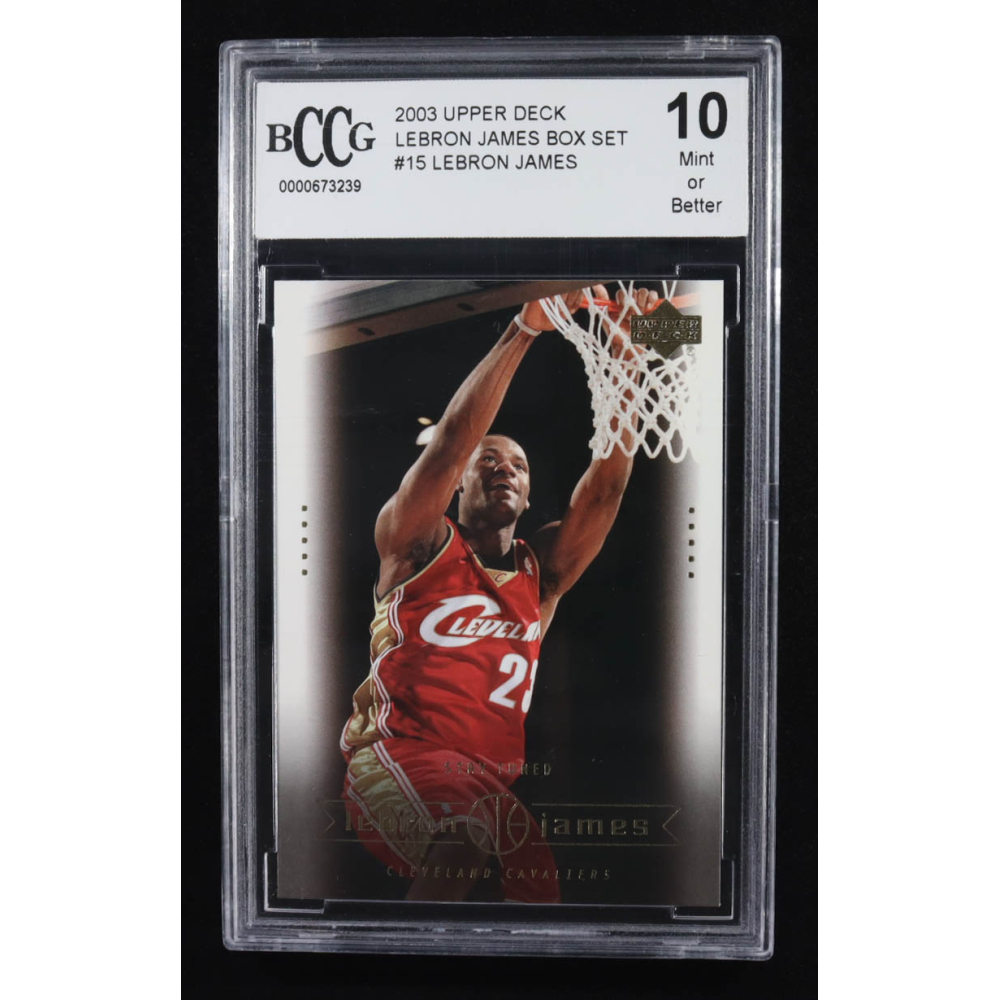 Lebron James 2003 Upper Deck Box Set #15 RC (BCCG 10) at PristineAuction.com