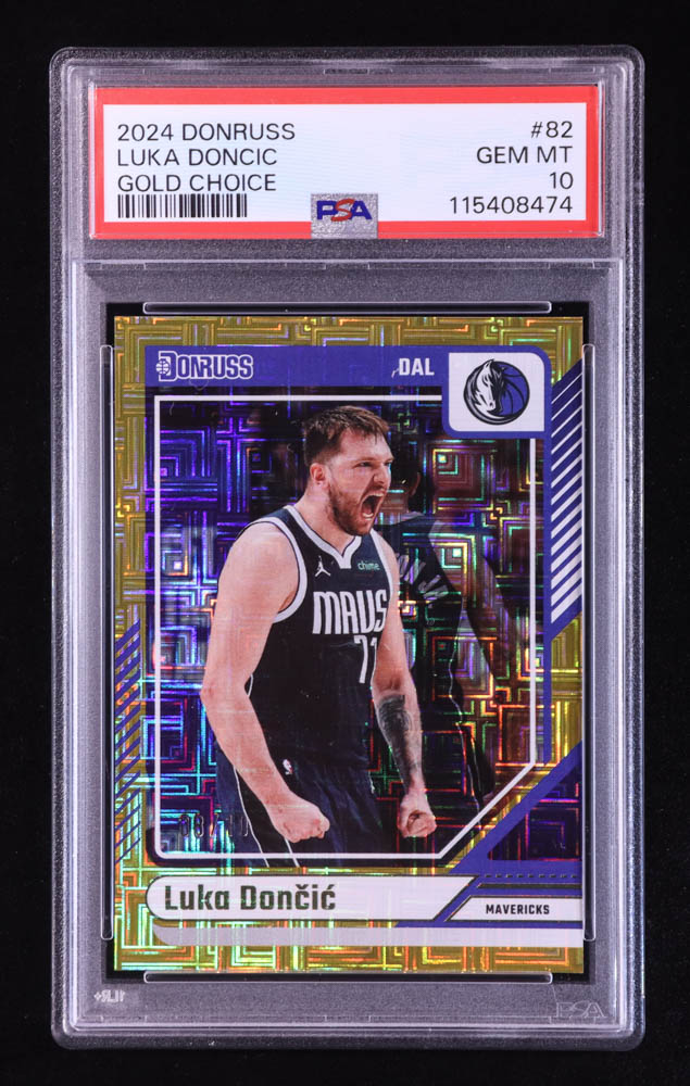 Luka Doncic 2024 Donruss Gold Choice #82 #8/10 (PSA 10) at PristineAuction.com Luka Doncic 2024 Donruss Gold Choice #82 #8/10 (PSA 10) at PristineAuction.com