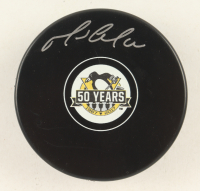 Mario Lemieux Signed Penguins 50th Anniversary Logo Hockey Puck (JSA) at PristineAuction.com