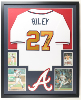 Austin Riley Signed Custom Framed Jersey Display (PSA) at PristineAuction.com
