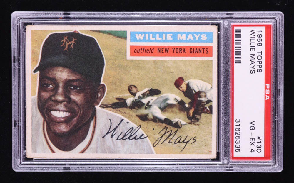 Willie Mays 1956 Topps #130 (PSA 4) at PristineAuction.com Willie Mays 1956 Topps #130 (PSA 4) at PristineAuction.com