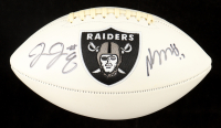 Josh Jacobs & Davante Adams Signed Raiders Logo Football (Jacobs & Beckett) at PristineAuction.com