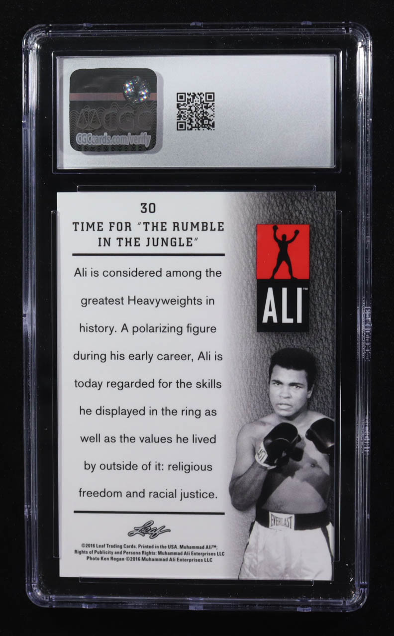 Muhammad Ali 2016 Leaf Muhammad Ali Immortal Collection #30 (CGC 9) at PristineAuction.com Muhammad Ali 2016 Leaf Muhammad Ali Immortal Collection #30 (CGC 9) at PristineAuction.com