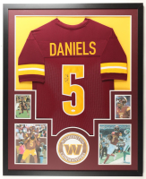 Jayden Daniels Signed Custom Framed Jersey Display (JSA) at PristineAuction.com