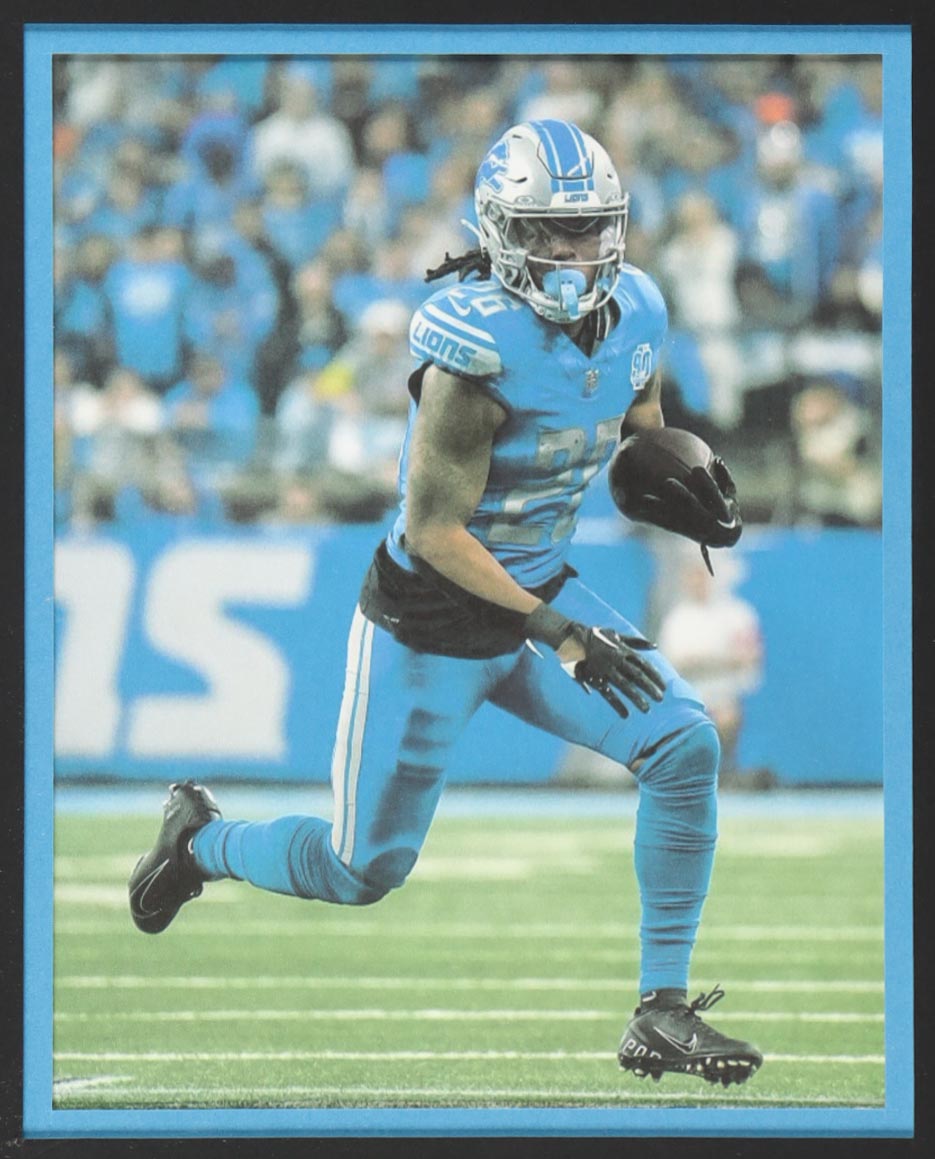 Jahmir Gibbs Signed Custom Framed Jersey Display (JSA) at PristineAuction.com Jahmir Gibbs Signed Custom Framed Jersey Display (JSA) at PristineAuction.com