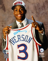 Allen Iverson Signed 76ers 8x10 Photo (Beckett) at PristineAuction.com