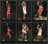 Michael Jordan 1999 Upper Deck Michael Jordan Gatorade Complete Set of (6) Jumbo Cards at PristineAuction.com