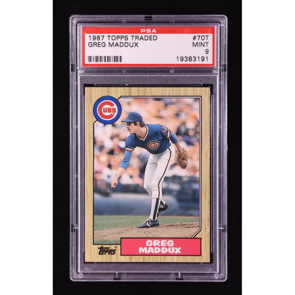 Greg Maddux 1987 Topps Traded #70T XRC (PSA 9) at PristineAuction.com