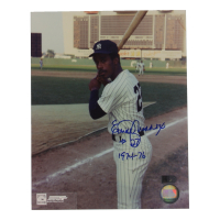 Elliott Maddox Signed Yankees 8x10 Photo Inscribed "1974-76" (AIV) at PristineAuction.com