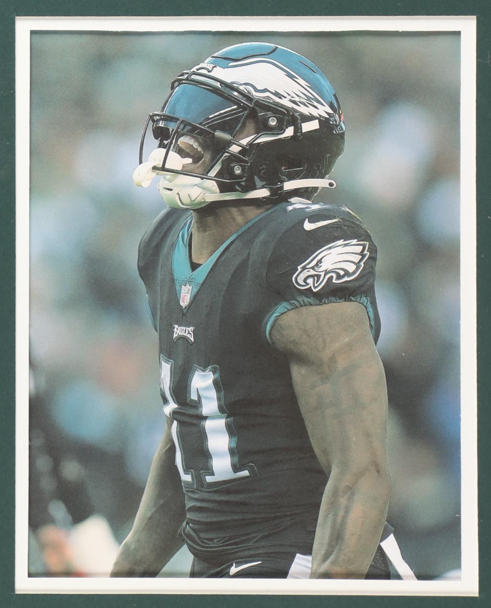 AJ Brown Signed Custom Framed Jersey Display (JSA) at PristineAuction.com AJ Brown Signed Custom Framed Jersey Display (JSA) at PristineAuction.com