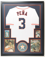 Jeremy Pena Signed Custom Framed Jersey Display (PSA) at PristineAuction.com