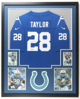 Jonathan Taylor Signed Custom Framed Jersey Display (Beckett) at PristineAuction.com