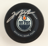 Mark Messier Signed Oilers Logo Hockey Puck (Beckett) at PristineAuction.com