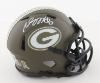 Davante Adams Signed Packers Salute to Service Alternate Speed Mini Helmet (Beckett) at PristineAuction.com