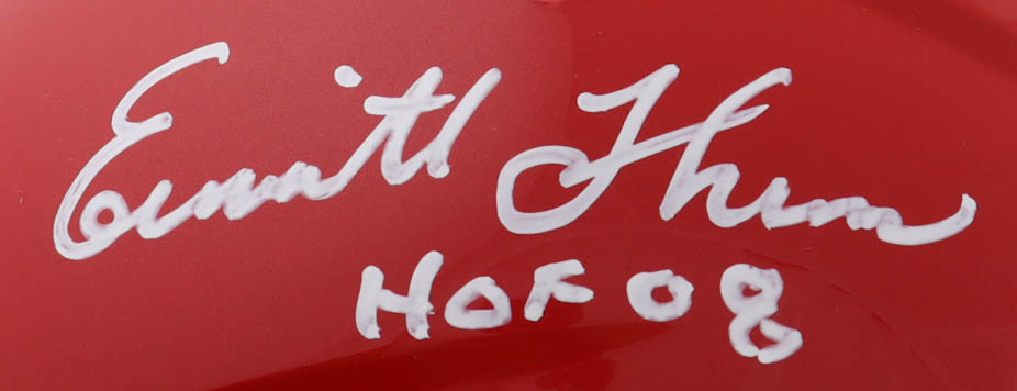 Emmitt Thomas Signed Chiefs Full-Size Speed Helmet Inscribed "HOF 08" (JSA) at PristineAuction.com Emmitt Thomas Signed Chiefs Full-Size Speed Helmet Inscribed "HOF 08" (JSA) at PristineAuction.com