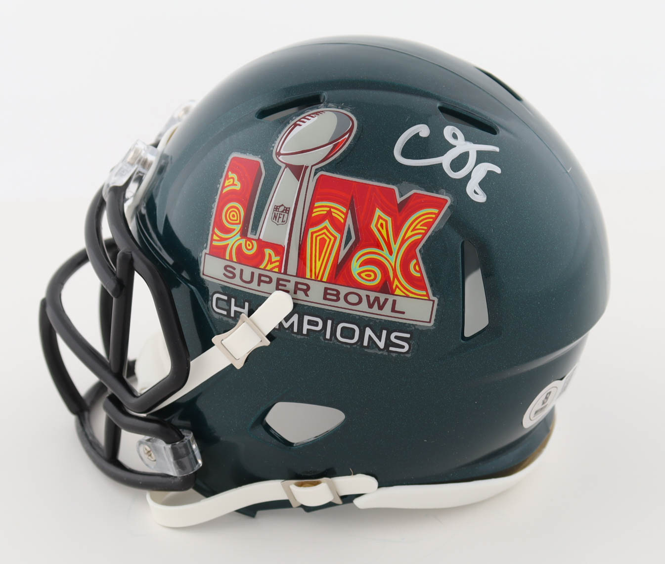 CJ Gardner-Johnson Signed Eagles Super Bowl LIX Logo Speed Mini Helmet (Beckett) at PristineAuction.com CJ Gardner-Johnson Signed Eagles Super Bowl LIX Logo Speed Mini Helmet (Beckett) at PristineAuction.com