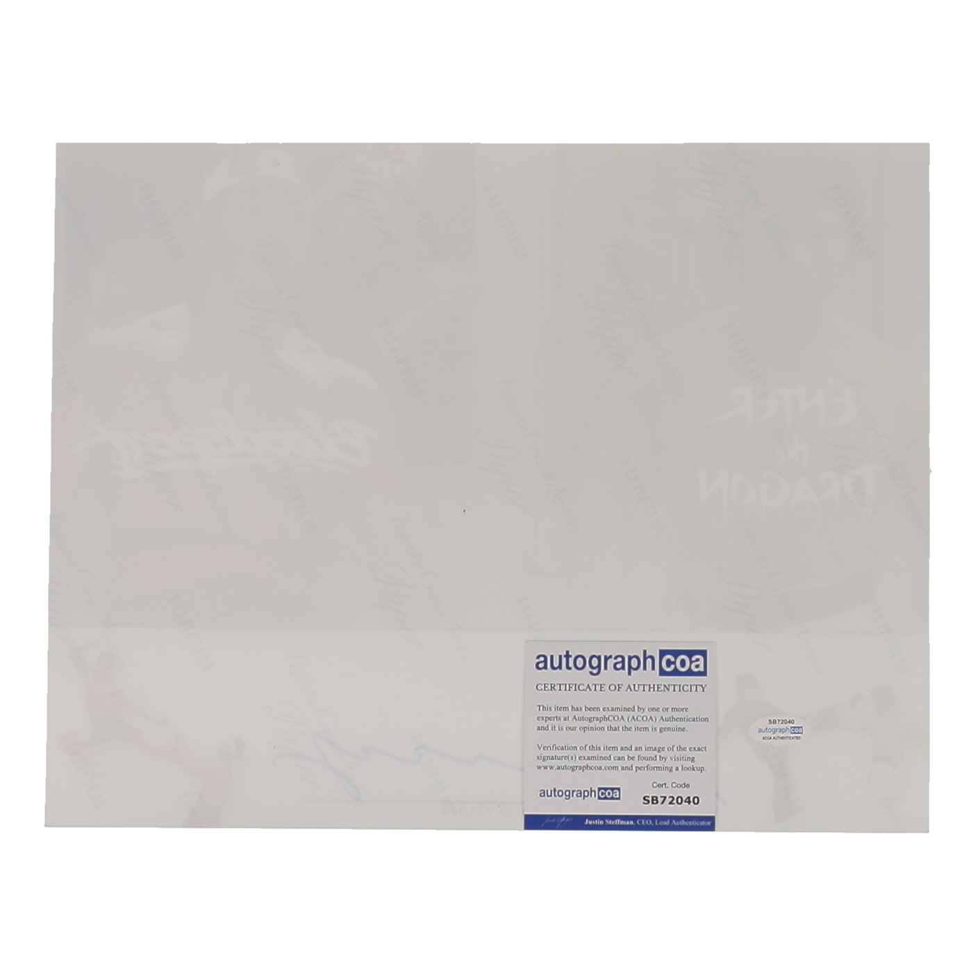 Bolo Yeung Signed 11x14 Photo (ACOA) at PristineAuction.com Bolo Yeung Signed 11x14 Photo (ACOA) at PristineAuction.com