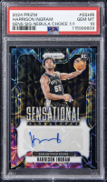 Harrison Ingram 2024-25 Panini Prizm Sensational Signatures Prizms Choice Nebula #65 RC #1/1 (PSA 10) at PristineAuction.com