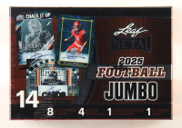 2025 Leaf Metal Football Hobby Jumbo Box With (14) Cards at PristineAuction.com
