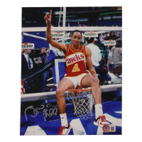 Spud Webb Signed Hawks 8x10 Photo (Beckett) at PristineAuction.com