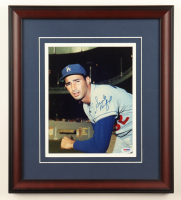 Sandy Koufax Signed Dodgers Custom Framed Photo Display (PSA) at PristineAuction.com