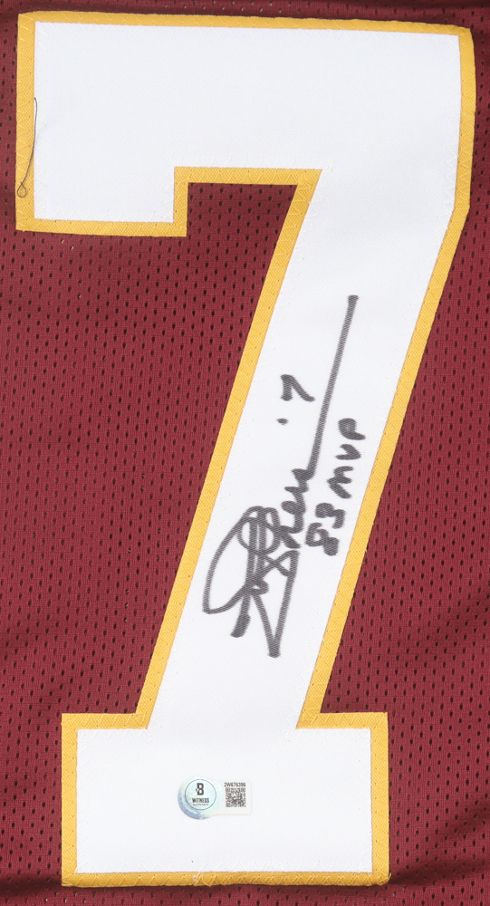 Joe Theismann Signed Jersey Inscribed "83 MVP" (Beckett) at PristineAuction.com Joe Theismann Signed Jersey Inscribed "83 MVP" (Beckett) at PristineAuction.com
