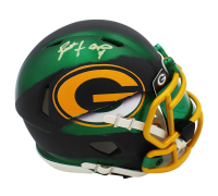 Brett Favre Signed Packers Custom Flash Alternate Speed Mini Helmet with Custom Visor (Radtke) at PristineAuction.com