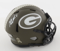 Micah Parsons Signed Packers Salute to Service Alternate Speed Mini Helmet (Fanatics) at PristineAuction.com