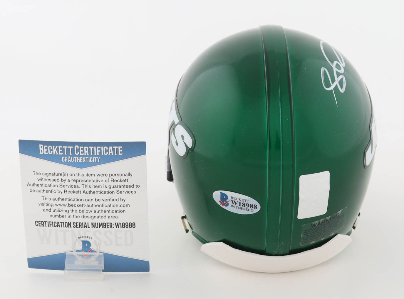 Sam Darnold Signed Jets Mini Helmet (Beckett) at PristineAuction.com Sam Darnold Signed Jets Mini Helmet (Beckett) at PristineAuction.com