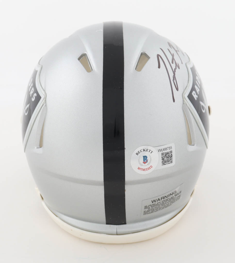 Hunter Renfrow Signed Raiders Speed Mini Helmet (Beckett) at PristineAuction.com Hunter Renfrow Signed Raiders Speed Mini Helmet (Beckett) at PristineAuction.com