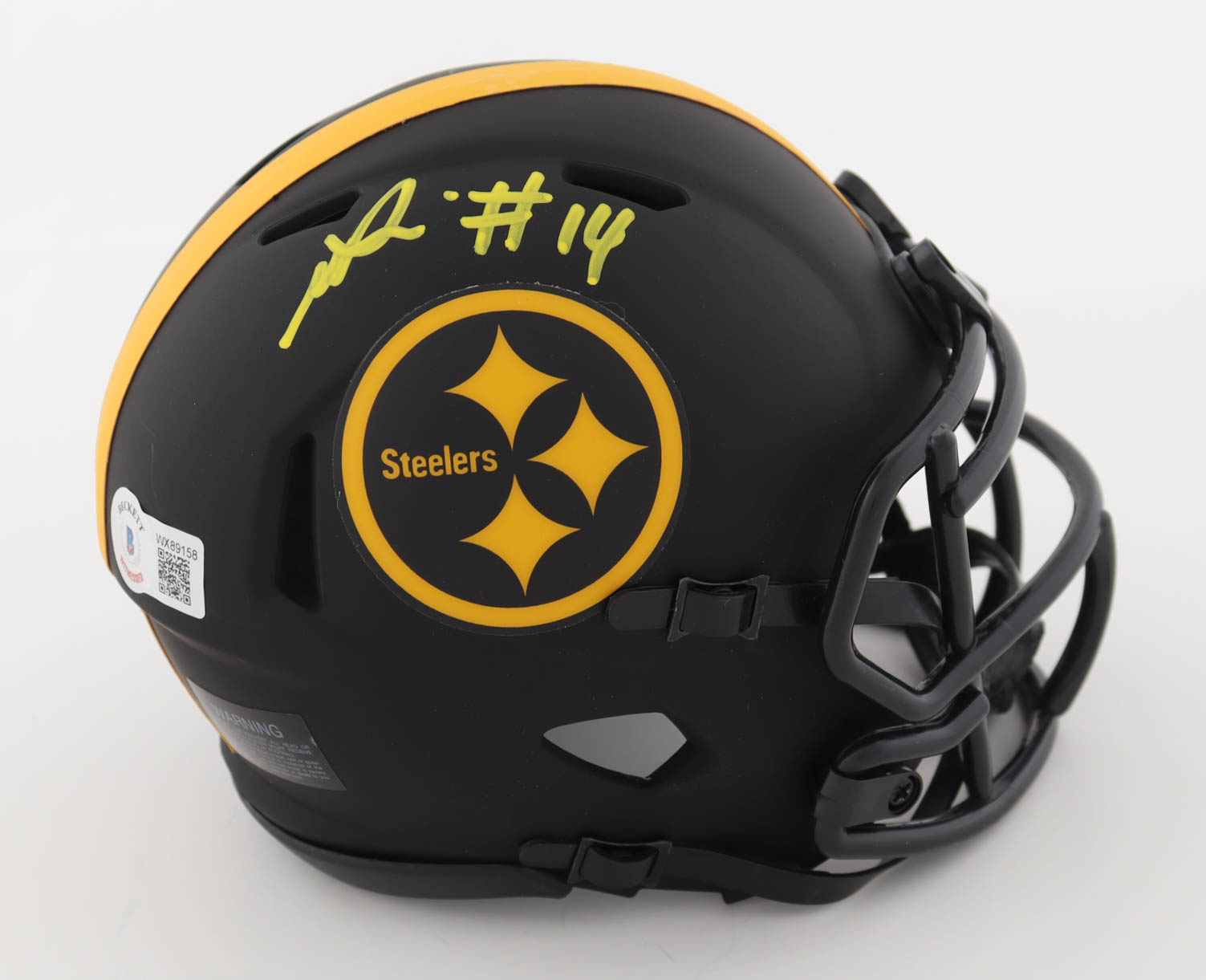 George Pickens Signed Steelers Eclipse Alternate Speed Mini Helmet (Beckett) at PristineAuction.com George Pickens Signed Steelers Eclipse Alternate Speed Mini Helmet (Beckett) at PristineAuction.com