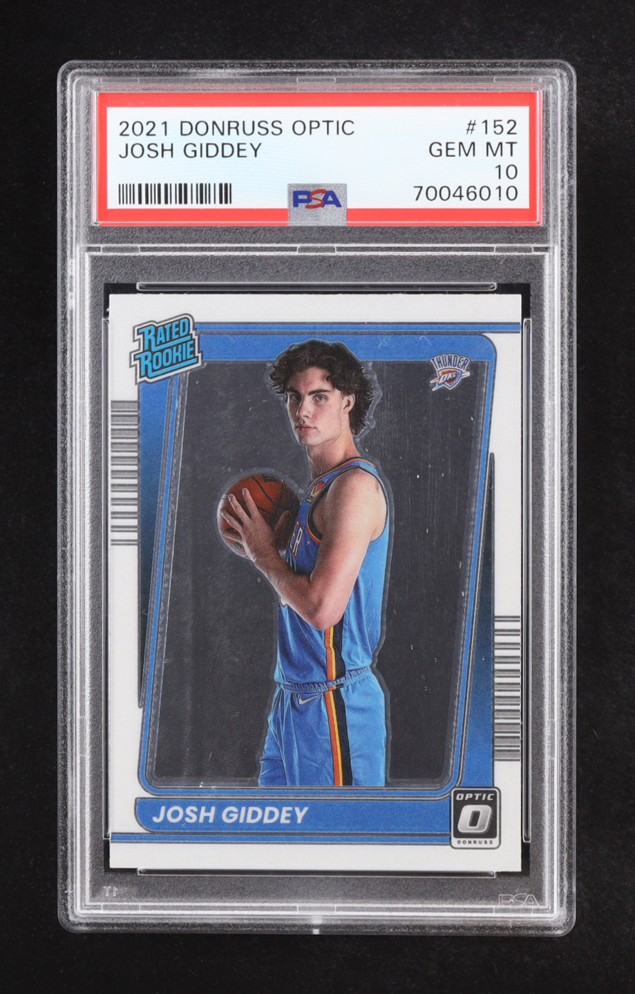Josh Giddey 2021-22 Donruss Optic #152 RC (PSA 10) at PristineAuction.com Josh Giddey 2021-22 Donruss Optic #152 RC (PSA 10) at PristineAuction.com