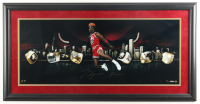 Michael Jordan Signed LE Bulls "City of Rings" Custom Framed Photo #46/123 (UDA & GOAT) at PristineAuction.com