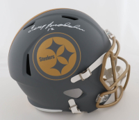 Terry Bradshaw Signed Steelers Full-Size Slate Alternate Speed Helmet (Beckett) at PristineAuction.com