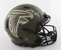 Micheal Penix Jr.  Signed Falcons Full-Size Authentic Salute To Service Alternate Speed Helmet (Beckett) at PristineAuction.com