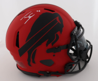 James Cook Signed Bills Full-Size Authentic On-Field Rave Alternate Speed Helmet with Custom Visor (Beckett) at PristineAuction.com