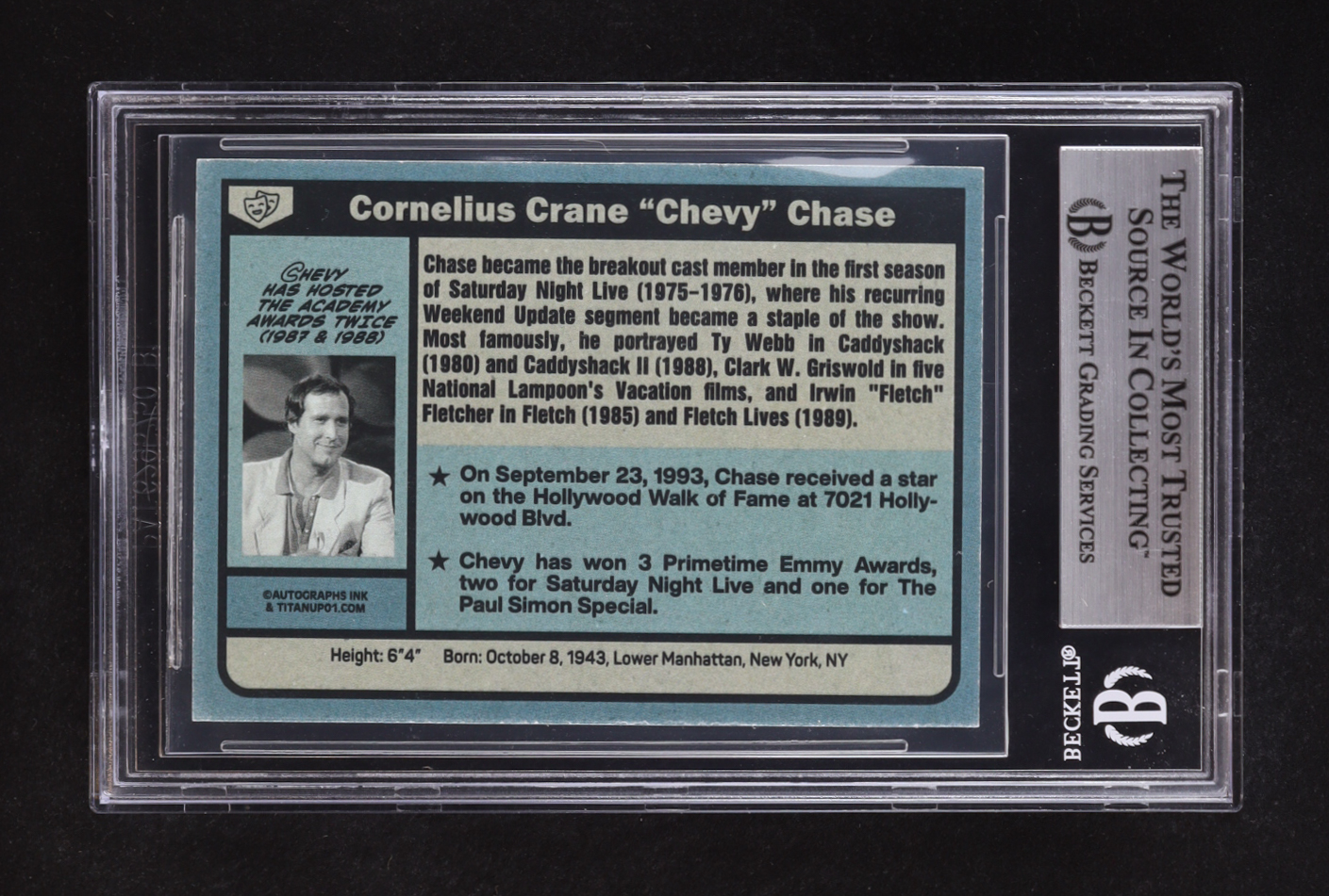Chevy Chase Signed "Caddyshack" Trading Card (BGS) at PristineAuction.com Chevy Chase Signed "Caddyshack" Trading Card (BGS) at PristineAuction.com