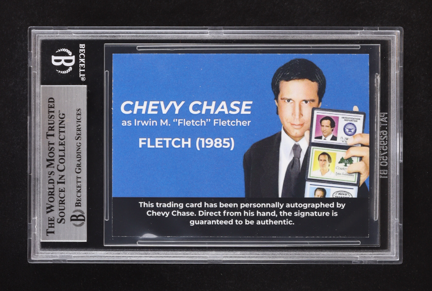 Chevy Chase Signed "Fletch" Custom Trading Card (BGS) at PristineAuction.com Chevy Chase Signed "Fletch" Custom Trading Card (BGS) at PristineAuction.com