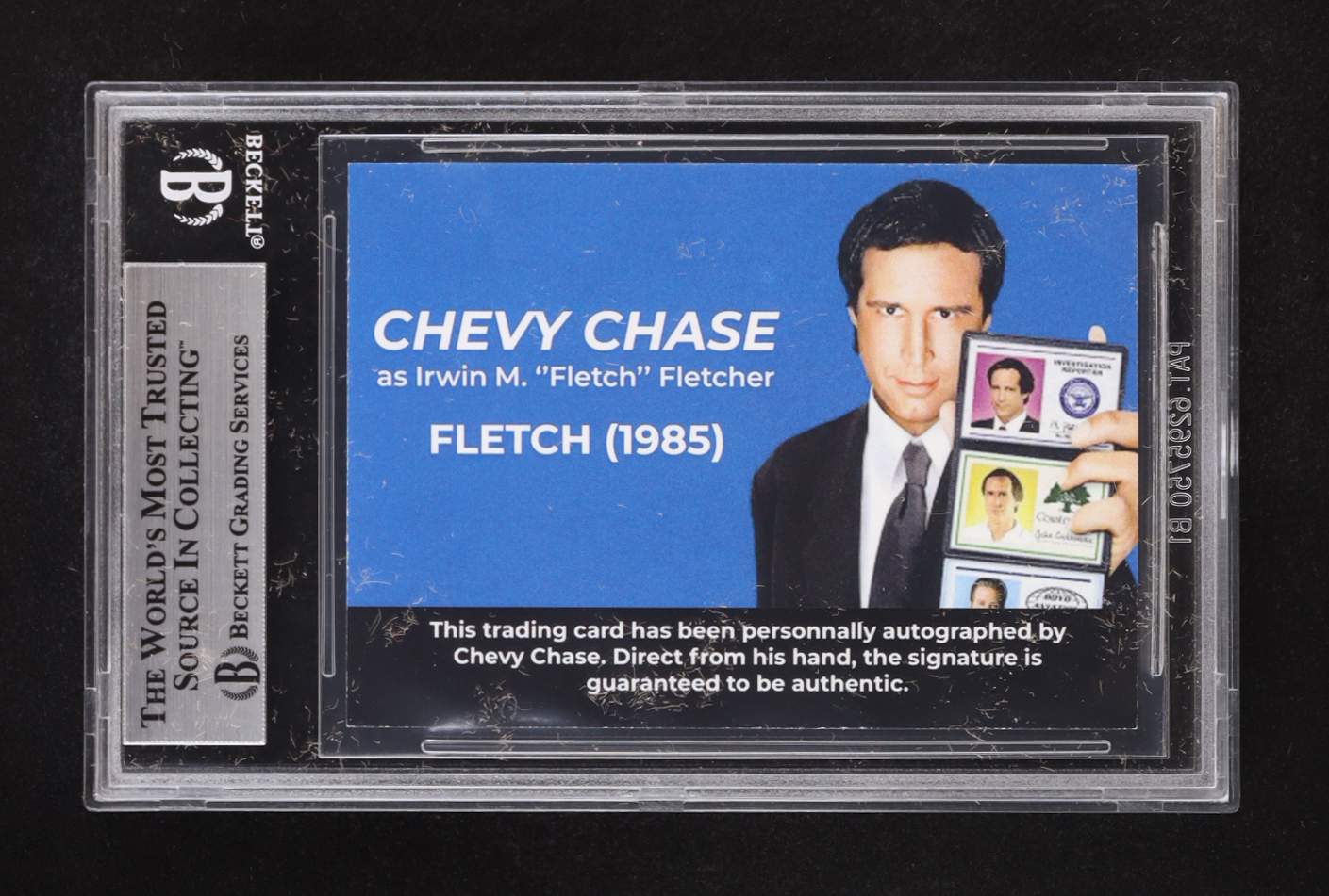Chevy Chase Signed "Fletch" Custom Trading Card (BGS) at PristineAuction.com Chevy Chase Signed "Fletch" Custom Trading Card (BGS) at PristineAuction.com