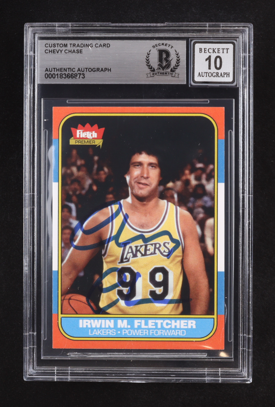 Chevy Chase Signed "Fletch" Custom Trading Card (BGS | Auto Grade BGS 10) at PristineAuction.com Chevy Chase Signed "Fletch" Custom Trading Card (BGS | Auto Grade BGS 10) at PristineAuction.com