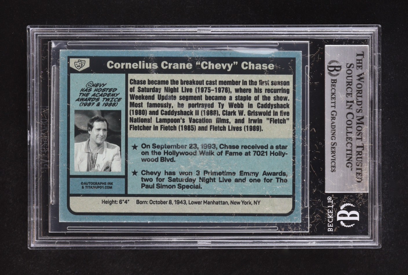 Chevy Chase Signed "Caddyshack" Trading Card (BGS) at PristineAuction.com Chevy Chase Signed "Caddyshack" Trading Card (BGS) at PristineAuction.com
